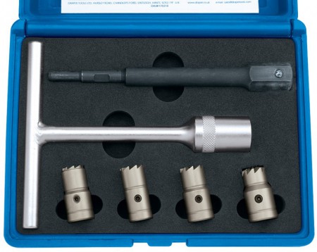 DRAPER EXPERT 6 PIECE DIESEL INJECTOR SEAT CUTTER SET